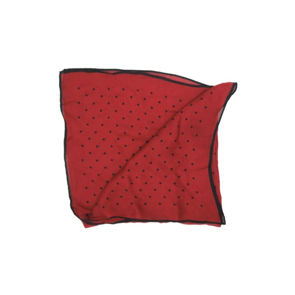 Ralph Lauren Womens Silk Polka Dot Print Classic Scarf Red